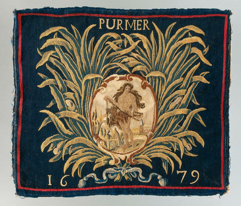 Cushion cover with a personification by De Purmer, anonymous, 1679 Canvas Print