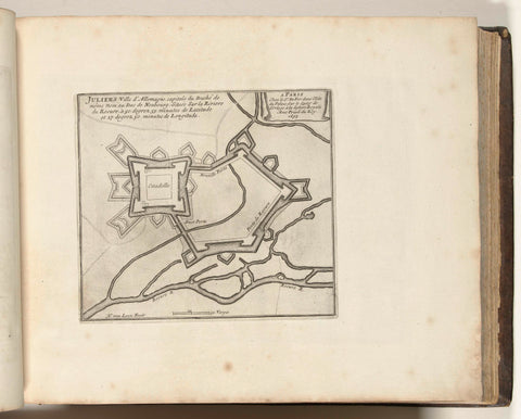 Map of Jülich, 1693, Harmanus van Loon, 1693 Canvas Print