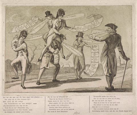 Cartoon on the peace of Lunéville, 1801, anonymous, 1801 Canvas Print