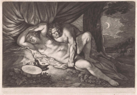 Jupiter en Antiope, Abraham Bloteling, 1652 - 1690 Canvas Print