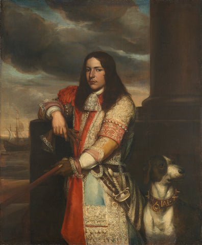 Engel de Ruyter (1649-83), Vice Admiral, Son of Michiel Adriaensz de Ruyter, Jan Andrea Lievens, 1667-1680 Canvas Print