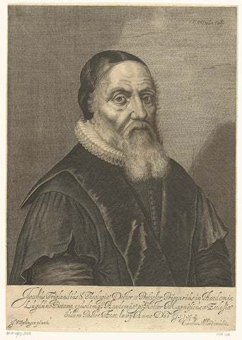 Portrait of Jacobus Trigland, Cornelis van Dalen (I), 1612 - 1665 Canvas Print