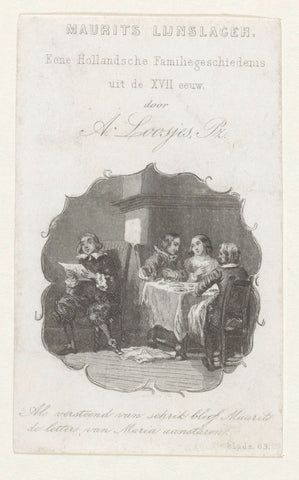 Men and woman at the table, unknown, 1852 Canvas Print