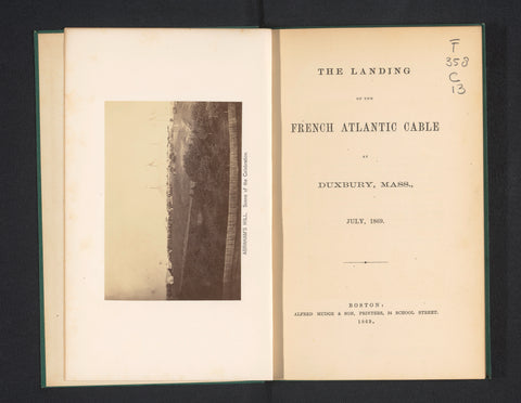 The landing of the French atlantic cable at Duxbury, Mass July, 1869, Alfred Mudge and Son, 1869 Canvas Print