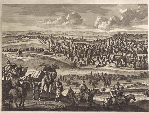 View of Aleppo (left plate), Jan Luyken, 1698 Canvas Print