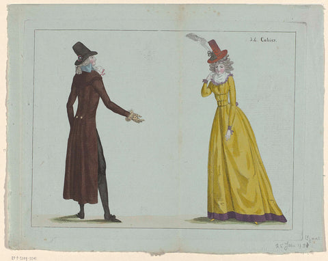 The First Fashion Magazine, A.B. Duhamel (possibly), 1791 Canvas Print