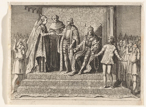 Marriage of Jacoba van Beieren and Frank van Borselen, 1434, anonymous, 1650 - 1750 Canvas Print