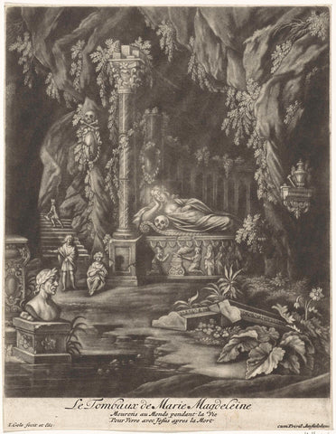 Tomb of Mary Magdalene, Jacob Gole, 1670- 1724 Canvas Print