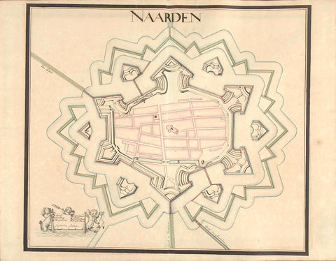 Map of Naarden, c. 1701-1715, Samuel Du Ry de Champdoré, 1701 - 1715 Canvas Print