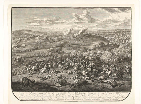 Battle of Höchstädt, 1704, Jan van Huchtenburg, 1727- 1729 Canvas Print