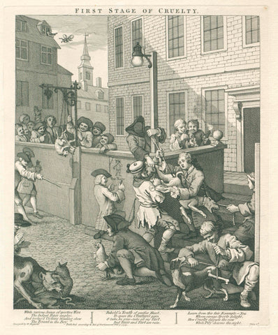 Mistreatment of pets, William Hogarth, 1751 Canvas Print