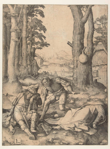 Mohammed and the Monk Sergius, Lucas van Leyden, 1508 Canvas Print