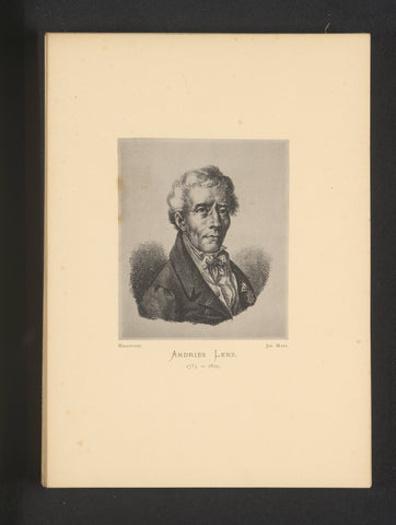 Reproduction of a lithograph of a portrait of Peter van Lint by Eeckhout, Joseph Maes, c. 1872 - in or before 1877 Canvas Print