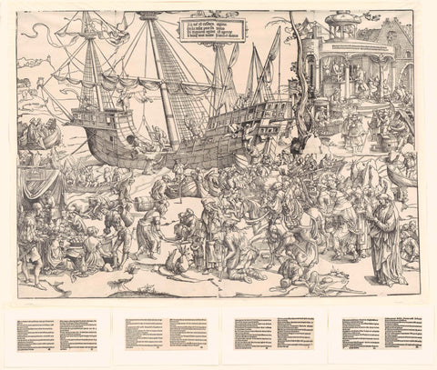 The ship Reynuit, Lucas van Leyden (rejected attribution), c. 1520 - c. 1530 Canvas Print