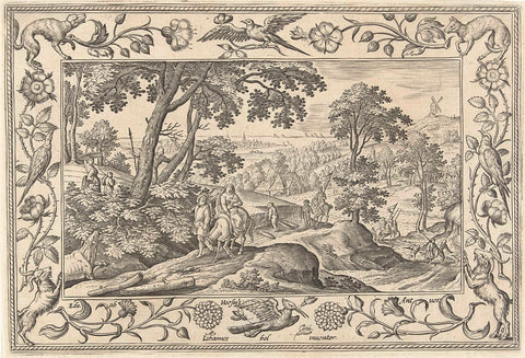 Flight to Egypt, Adriaen Collaert, 1582 - 1586 Canvas Print