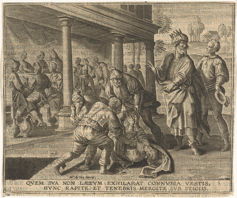 Parable of the royal wedding, Jan Collaert (II) (attributed to), 1597 Canvas Print