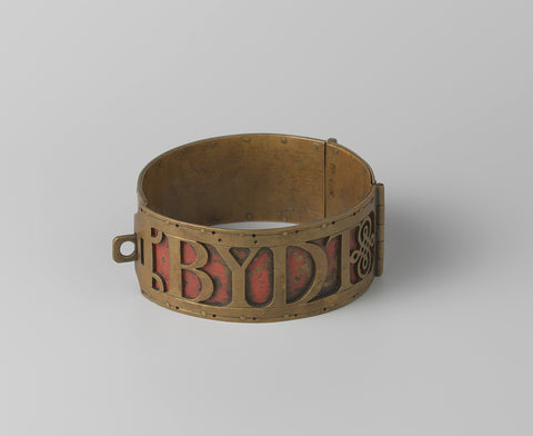 Collar with the inscription: BYDT NOT, anonymous, c. 1600 - c. 1650 Canvas Print