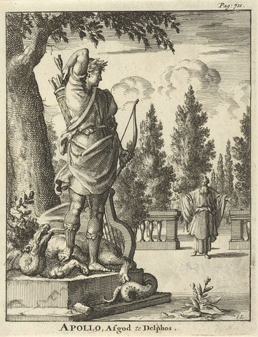 Statue of Apollo, Jan Luyken, 1686 Canvas Print