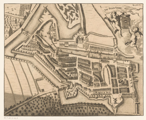 Map of Veere, anonymous, 1696 Canvas Print