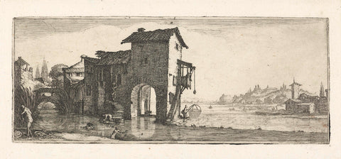 Watermolen, Jacques Callot, 1618 - 1624 Canvas Print