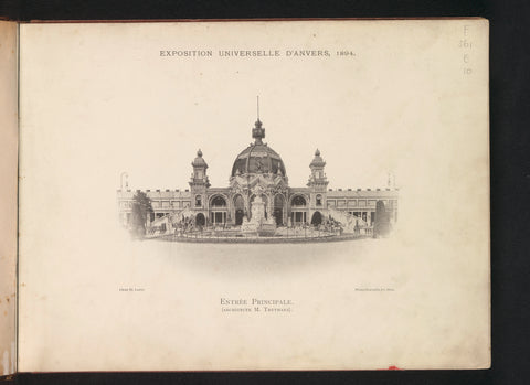 Universal Exhibition of Antwerp, 1894, diverse vervaardigers, 1894 Canvas Print