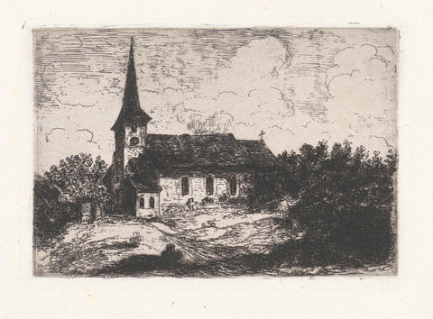 Church of Neerharen, Alexander Schaepkens, 1830 - 1899 Canvas Print