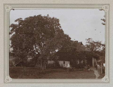 Farm next to a tall tree, Folkert Idzes de Jong, c. 1905 - c. 1907 Canvas Print