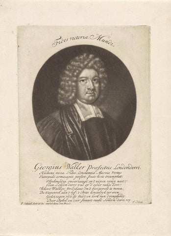 Portret van George Walker, Pieter Schenk (I), 1670 - 1713 Canvas Print