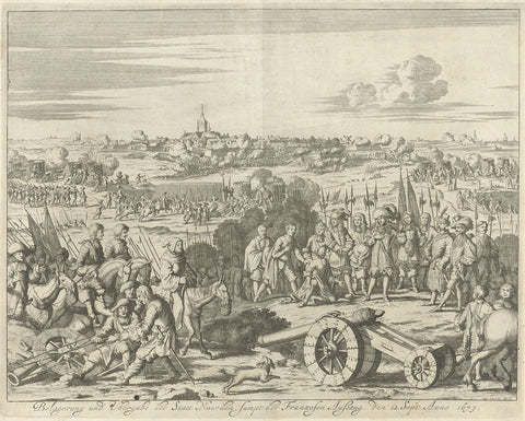 Siege and Conquest of Naarden by the Prince of Orange, 1673, Jan Luyken, 1680 Canvas Print