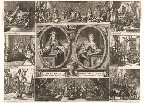 Huwelijk van Karel II van Spanje met Maria Anna van Beieren, 1690, Jacobus Harrewijn, 1690 Canvas Print