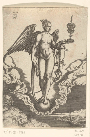 Fortuna, anonymous, 1555 - 1610 Canvas Print