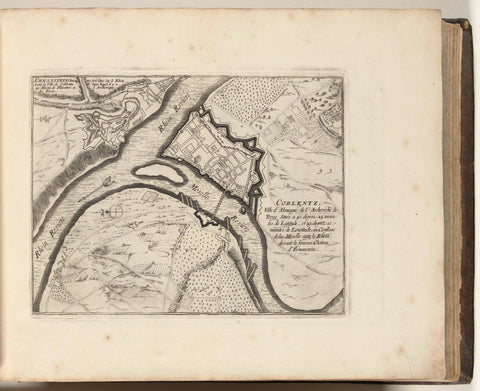 Map of Koblenz, 1693, anonymous, 1693 Canvas Print