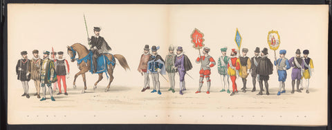 Masquerade of the Leiden students, 1875 (plate 2), Gerardus Johannes Bos, 1875 Canvas Print