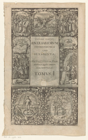 Title with around seven cartouches, anonymous, 1624 Canvas Print