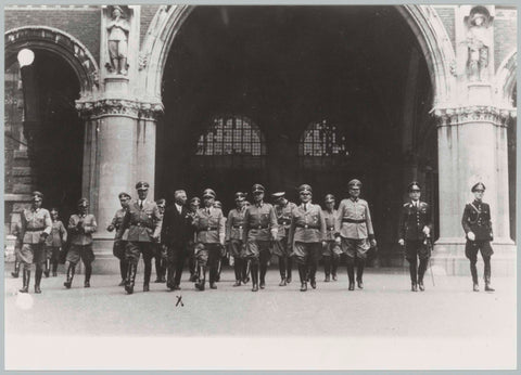 Heinrich Himmler in front of the Rijksmuseum in 1942, 1942 Canvas Print