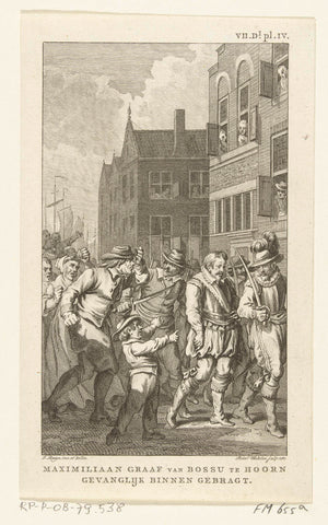 Bossu as a prisoner of war Hoorn brought in, 1573, Reinier Vinkeles (I), 1787 Canvas Print