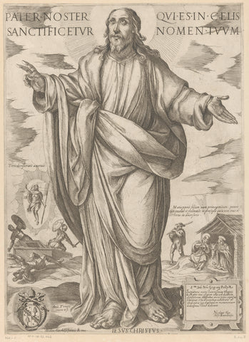 Christus, Antonio Tempesta, 1565 - 1630 Canvas Print