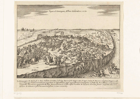 Battle of Jemmingen, 1568, anonymous, 1649 - 1651 Canvas Print