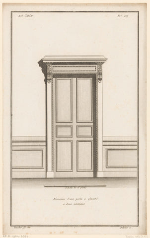 Door with panels, Jean Pelletier, 1772 - 1779 Canvas Print