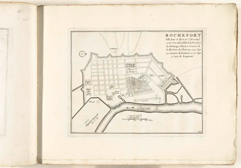 Map of Rochefort, c. 1702, anonymous, 1702 - 1703 Canvas Print