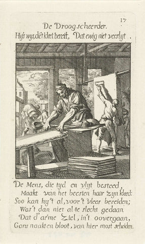 Cloth preparer, Caspar Luyken, 1694 Canvas Print