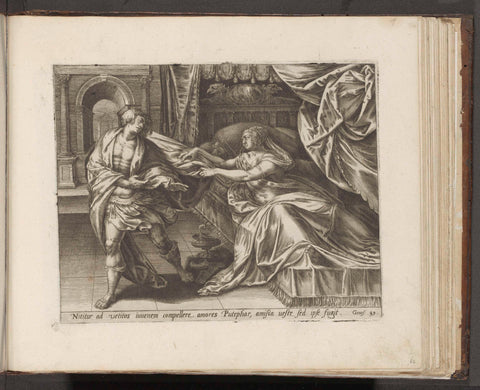 Joseph and the wife of Potiphar, Michiel Coxie (I), 1579 Canvas Print