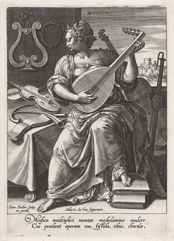 Muziek, Johann Sadeler (I), 1560 - 1600 Canvas Print