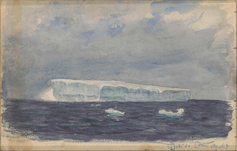 View of an iceberg in the Arctic Ocean, Louis Apol, 1880 Canvas Print