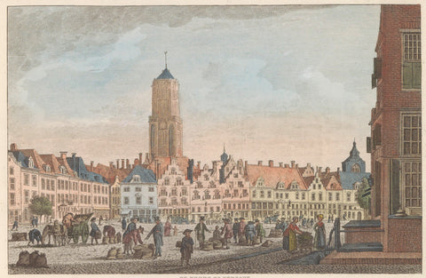 Neude at Utrecht, ca. 1790, Carel Frederik Bendorp (I), 1824 - 1825 Canvas Print