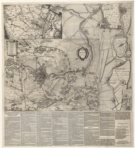 Large map of the siege of Breda, 1624-1625, Claes Jansz. Visscher (II) (workshop or), 1624 - 1625 Canvas Print