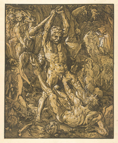 Hercules and Cacus, Hendrick Goltzius, 1588 Canvas Print