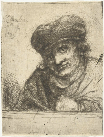 Man with a hat, Jan Chalon, 1789 Canvas Print