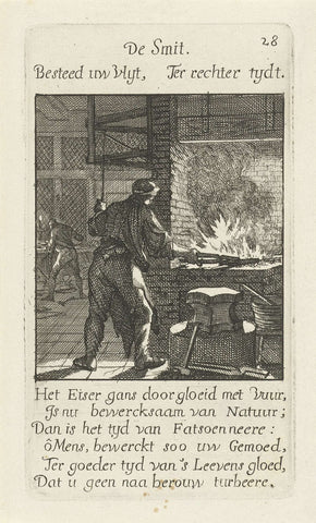 Blacksmith, Caspar Luyken, 1694 Canvas Print