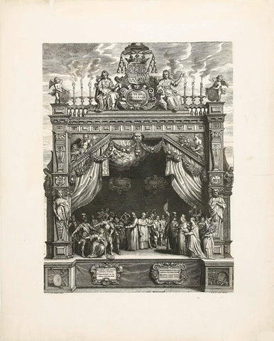 Stage for the joyful entry of the cardinal-infante Ferdinand of Austria in Antwerp, Schelte Adamsz. Bolswert, 1634 Canvas Print